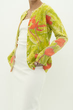 Load image into Gallery viewer, Vintage x Made in JAPAN x EATONS Angora, Wool Green Floral Cardigan (XS-L)