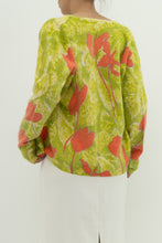 Load image into Gallery viewer, Vintage x Made in JAPAN x EATONS Angora, Wool Green Floral Cardigan (XS-L)