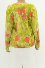 Load image into Gallery viewer, Vintage x Made in JAPAN x EATONS Angora, Wool Green Floral Cardigan (XS-L)