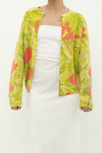 Load image into Gallery viewer, Vintage x Made in JAPAN x EATONS Angora, Wool Green Floral Cardigan (XS-L)