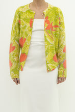 Load image into Gallery viewer, Vintage x Made in JAPAN x EATONS Angora, Wool Green Floral Cardigan (XS-L)