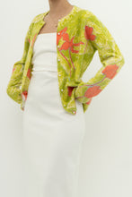 Load image into Gallery viewer, Vintage x Made in JAPAN x EATONS Angora, Wool Green Floral Cardigan (XS-L)