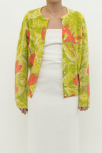 Load image into Gallery viewer, Vintage x Made in JAPAN x EATONS Angora, Wool Green Floral Cardigan (XS-L)