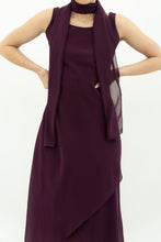 Load image into Gallery viewer, Vintage x Made in Canada x Dark Plum Midi Dress (XXS, XS)