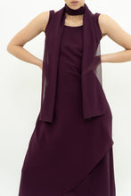 Load image into Gallery viewer, Vintage x Made in Canada x Dark Plum Midi Dress (XXS, XS)