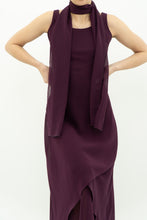 Load image into Gallery viewer, Vintage x Made in Canada x Dark Plum Midi Dress (XXS, XS)