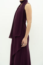 Load image into Gallery viewer, Vintage x Made in Canada x Dark Plum Midi Dress (XXS, XS)