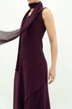 Load image into Gallery viewer, Vintage x Made in Canada x Dark Plum Midi Dress (XXS, XS)