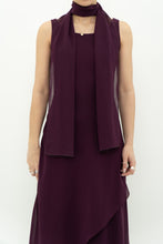 Load image into Gallery viewer, Vintage x Made in Canada x Dark Plum Midi Dress (XXS, XS)