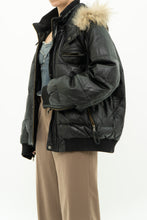 Load image into Gallery viewer, Vintage x DANIER LEATHER Black Leather Puffer Jacket (M, L)