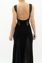 Load image into Gallery viewer, Vintage x Black Mesh Cutout Fitted Dress (S, M)