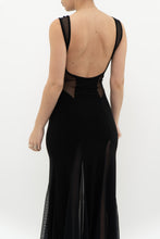 Load image into Gallery viewer, Vintage x Black Mesh Cutout Fitted Dress (S, M)