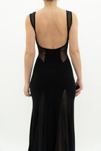 Load image into Gallery viewer, Vintage x Black Mesh Cutout Fitted Dress (S, M)