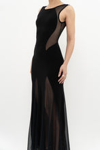 Load image into Gallery viewer, Vintage x Black Mesh Cutout Fitted Dress (S, M)