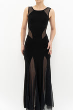 Load image into Gallery viewer, Vintage x Black Mesh Cutout Fitted Dress (S, M)