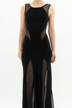 Load image into Gallery viewer, Vintage x Black Mesh Cutout Fitted Dress (S, M)