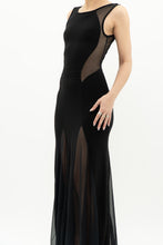 Load image into Gallery viewer, Vintage x Black Mesh Cutout Fitted Dress (S, M)