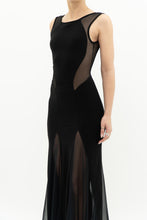 Load image into Gallery viewer, Vintage x Black Mesh Cutout Fitted Dress (S, M)