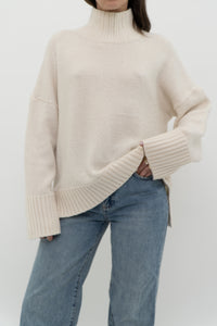 ABERCOMBIE & FITCH x Cozy Cream Oversized Knit Turtleneck (XS-XL)