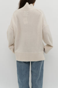 ABERCOMBIE & FITCH x Cozy Cream Oversized Knit Turtleneck (XS-XL)