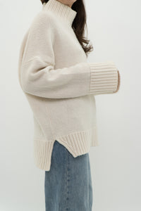 ABERCOMBIE & FITCH x Cozy Cream Oversized Knit Turtleneck (XS-XL)