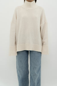 ABERCOMBIE & FITCH x Cozy Cream Oversized Knit Turtleneck (XS-XL)