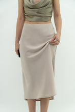 Load image into Gallery viewer, Modern x Cream Satin Midi Skirt (S, M)