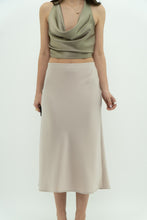 Load image into Gallery viewer, Modern x Cream Satin Midi Skirt (S, M)