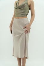 Load image into Gallery viewer, Modern x Cream Satin Midi Skirt (S, M)