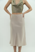 Load image into Gallery viewer, Modern x Cream Satin Midi Skirt (S, M)