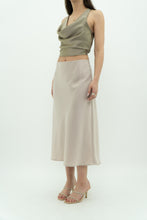 Load image into Gallery viewer, Modern x Cream Satin Midi Skirt (S, M)