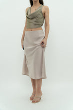 Load image into Gallery viewer, Modern x Cream Satin Midi Skirt (S, M)