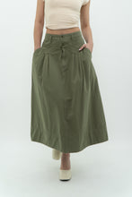 Load image into Gallery viewer, THE GREAT x Olive Green Cargo Skirt (S)