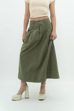 Load image into Gallery viewer, THE GREAT x Olive Green Cargo Skirt (S)