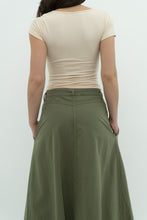 Load image into Gallery viewer, THE GREAT x Olive Green Cargo Skirt (S)