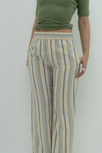 ZARA x Cream Striped Lounge Pant (XS)