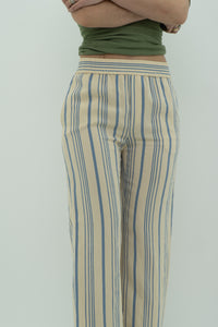 ZARA x Cream Striped Lounge Pant (XS)