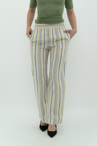 ZARA x Cream Striped Lounge Pant (XS)