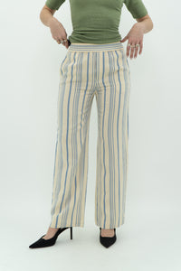 ZARA x Cream Striped Lounge Pant (XS)