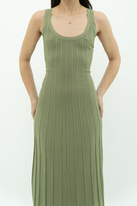 WILFRED x Pastel Green Ribbed Dress (S, M)