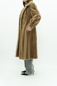 Vintage x Made in Winnipeg x Beige Faux Fur Coat (XS)