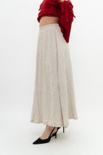 Load image into Gallery viewer, Vintage x Made in USA x Heathered Beige Midi Skirt (XS)