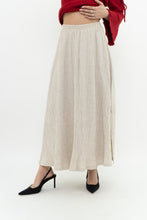 Load image into Gallery viewer, Vintage x Made in USA x Heathered Beige Midi Skirt (XS)