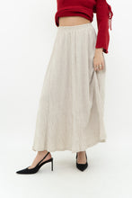 Load image into Gallery viewer, Vintage x Made in USA x Heathered Beige Midi Skirt (XS)