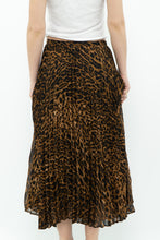 Load image into Gallery viewer, RALPH LAUREN x Pleated Leopard Print Midi Skirt (S, M)