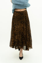 Load image into Gallery viewer, RALPH LAUREN x Pleated Leopard Print Midi Skirt (S, M)