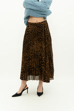 Load image into Gallery viewer, RALPH LAUREN x Pleated Leopard Print Midi Skirt (S, M)