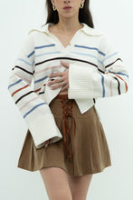 Load image into Gallery viewer, LAUNDRY BY SHELLI SEGAL x Cozy Striped Collard Knit Sweater (XS-L)