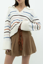 Load image into Gallery viewer, LAUNDRY BY SHELLI SEGAL x Cozy Striped Collard Knit Sweater (XS-L)