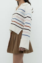 Load image into Gallery viewer, LAUNDRY BY SHELLI SEGAL x Cozy Striped Collard Knit Sweater (XS-L)